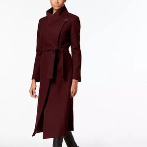 Rum Raisin/Burgundy KENNETH COLE
Asymmetrical Belted Maxi Wool Coat